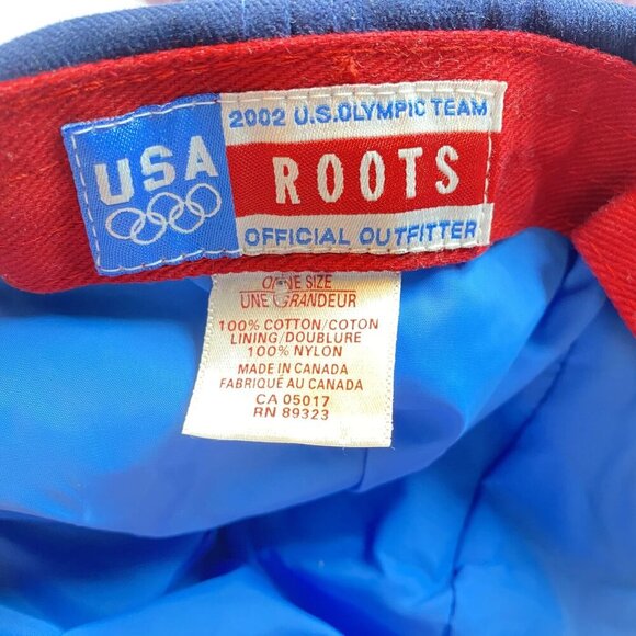 2002 U.S. Olympic Team Roots Official Outfitter USA Baseball Cap Blue/Red - Picture 2 of 11